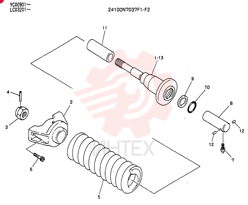 SPRING ASSY. TRACK, Serial Range: YC00901-YC00928