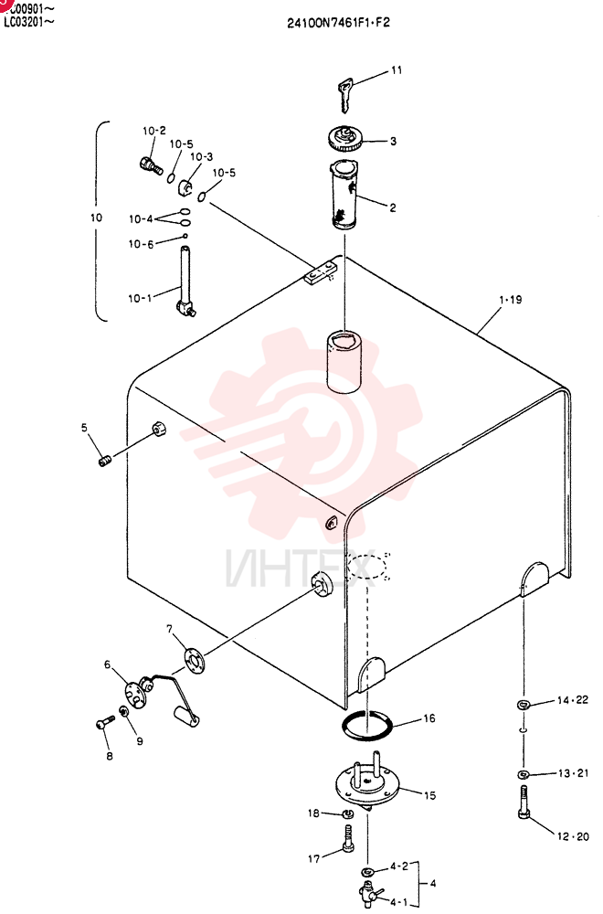 TANK ASSY, FUEL, Serial Range: YC00801-YC00881