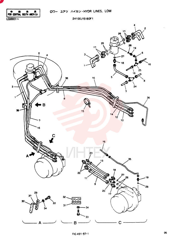 HYDR LINES, LOW 24100J15180F1