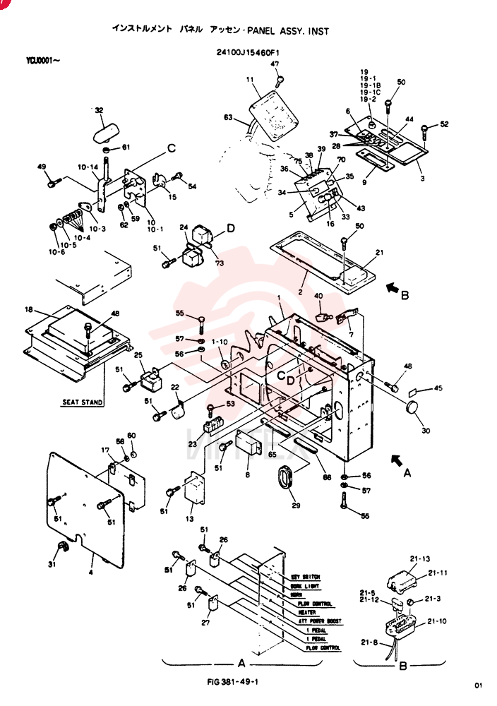 PANEL ASSY, INST 24100J15460F1 (4)