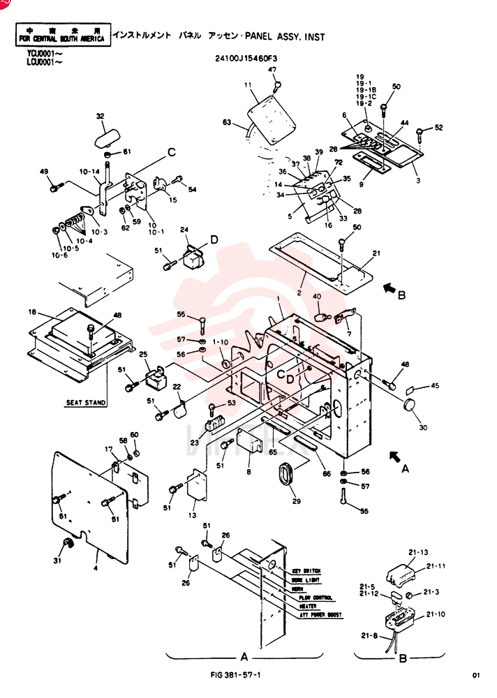 PANEL ASSY, INST 24100J15460F3 (3)