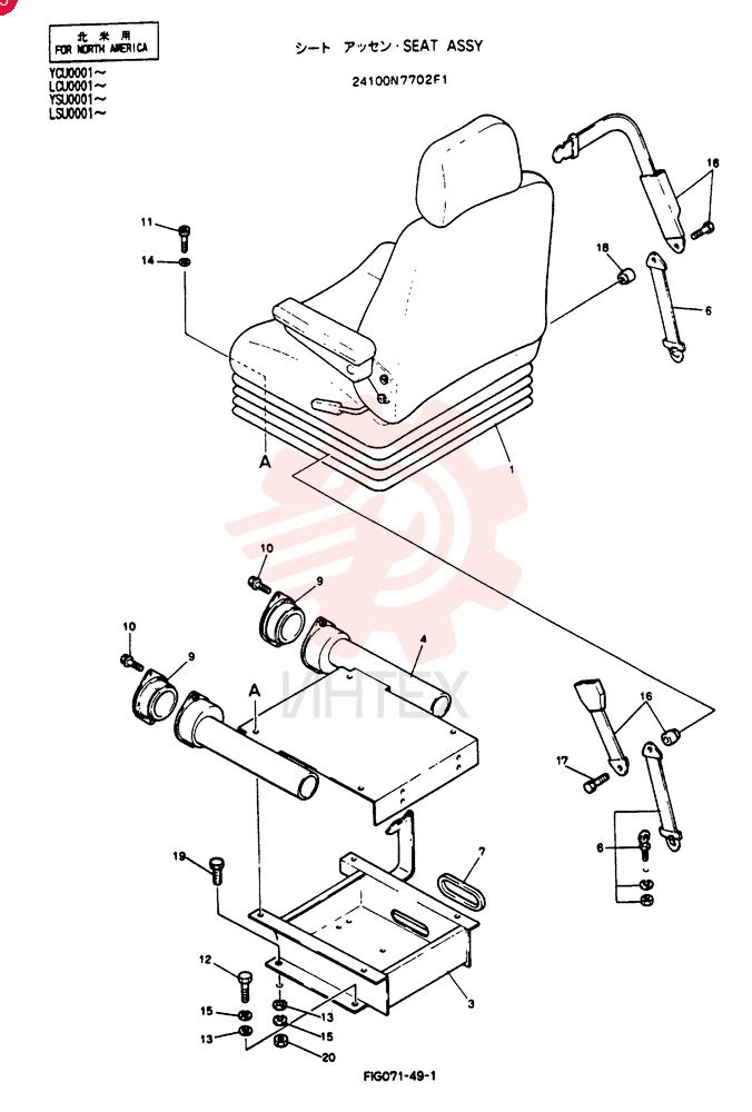 SEAT ASSY 24100N7702F1