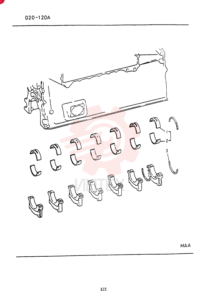 SET OF STD MAIN BRGS VAME052054