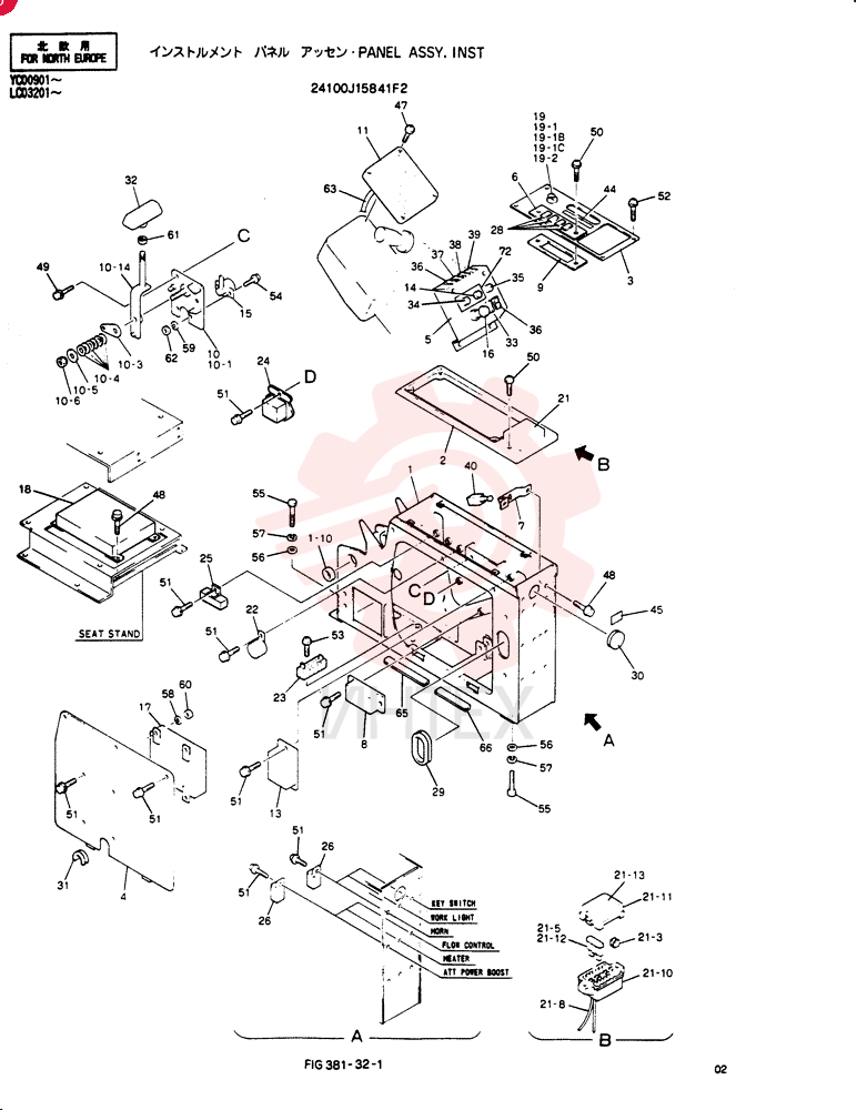 PANEL ASSY, INST 24100J15841F2