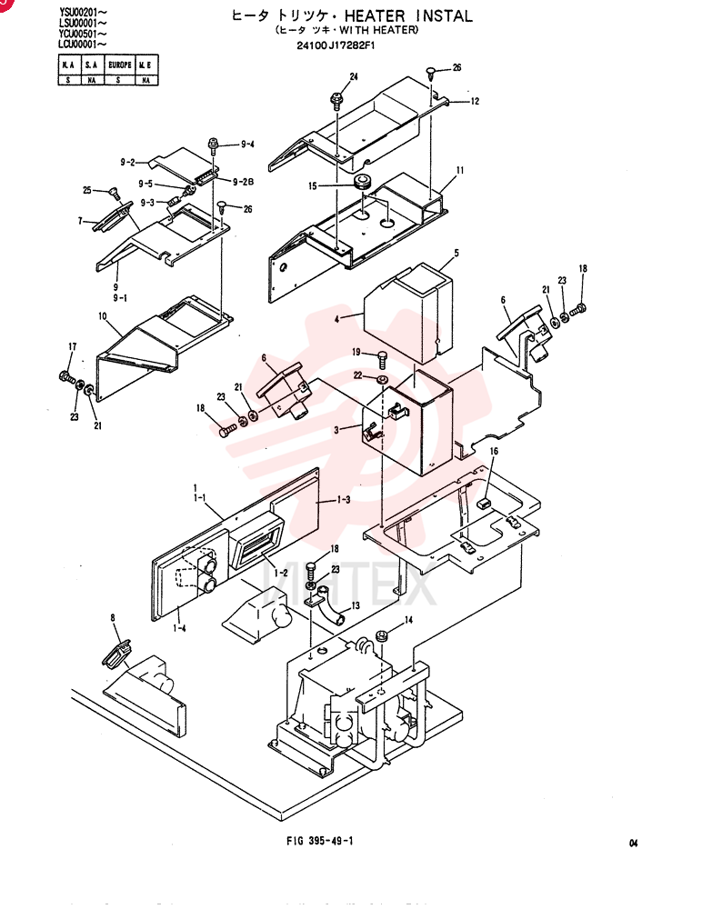 HEATER INSTAL (WITH HEATER) 24100J17282F1