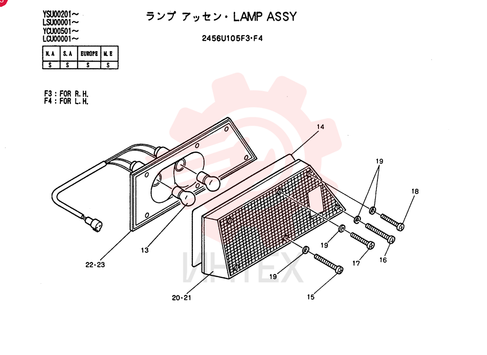 LIGHT,RH, 24V, 25W