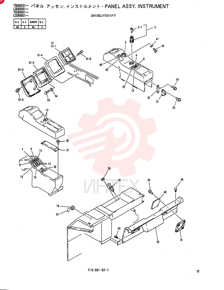 PANEL ASSY, INSTRUMENT 24100J17011F7