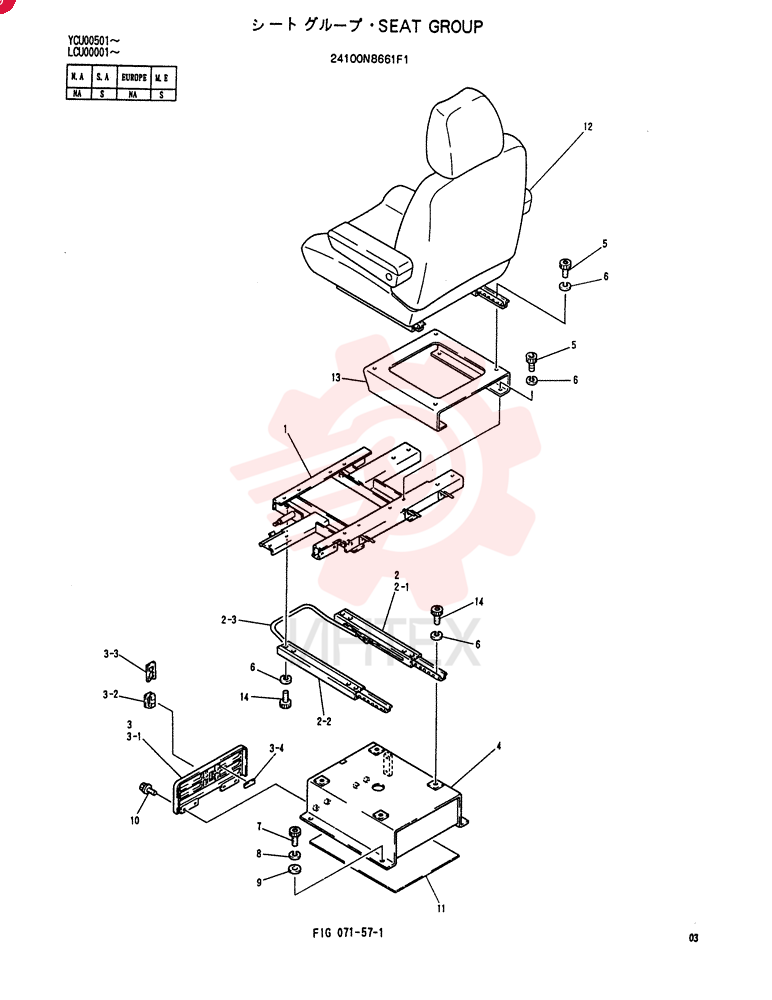 SEAT GROUP 24100N8661F1