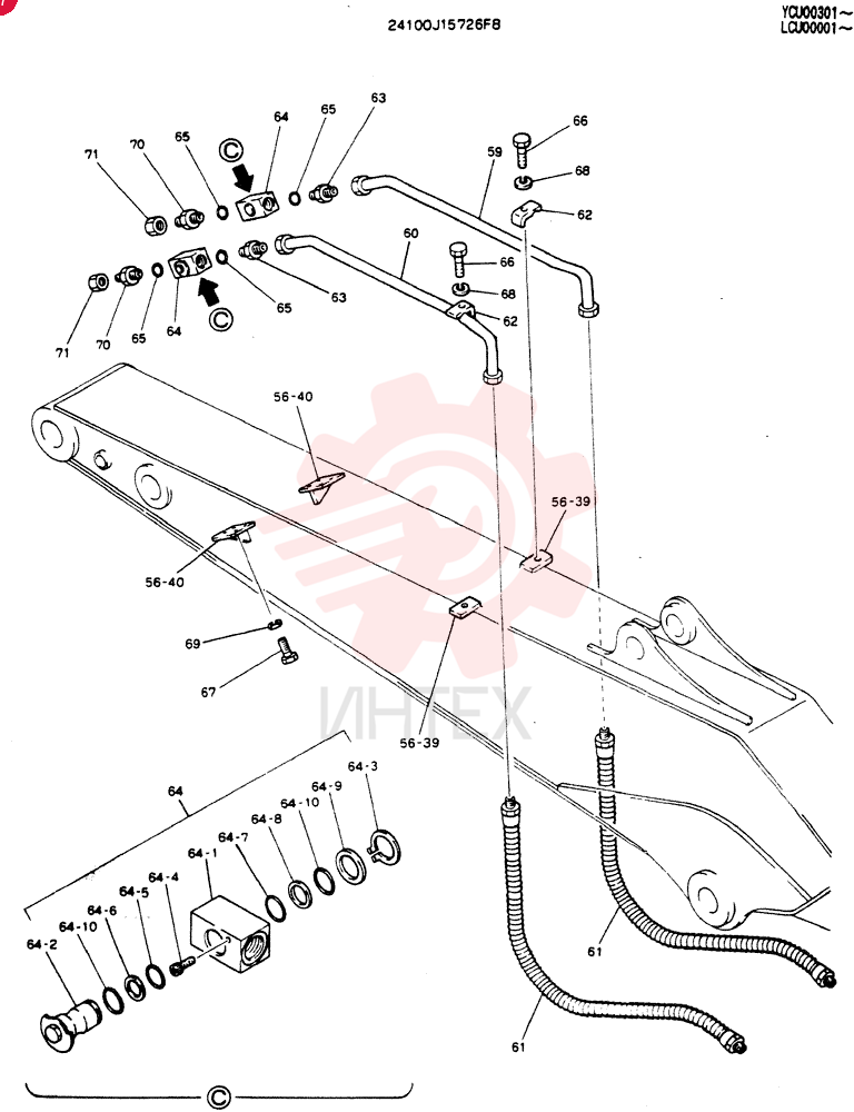 ARM ASSY, 3.14M 24100J15726F8 (1)