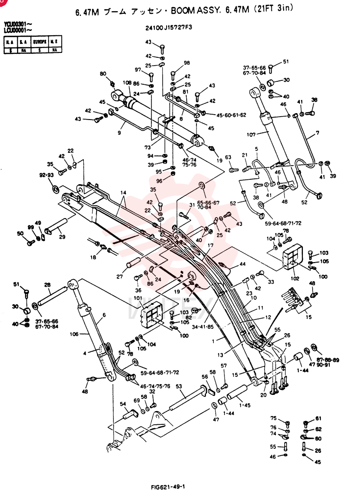BOOM ASSY, 6.47M 24100J15727F3