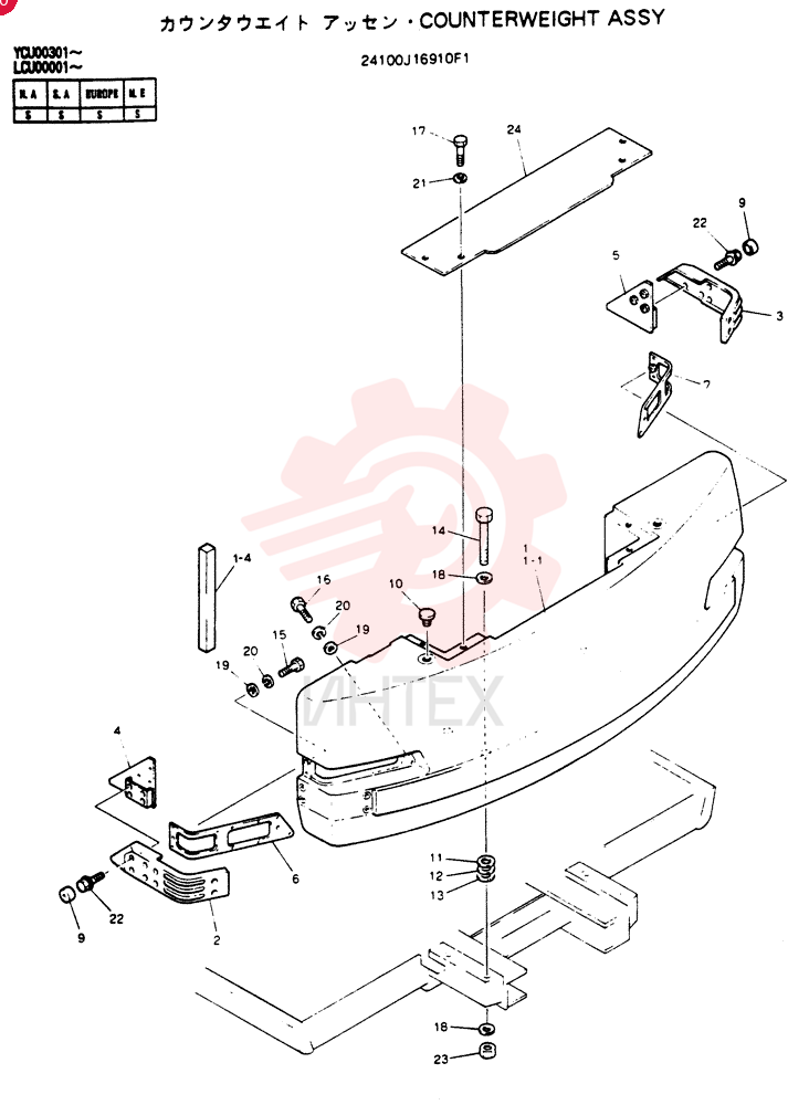COUNTERWEIGHT ASSY 24100J16910F1