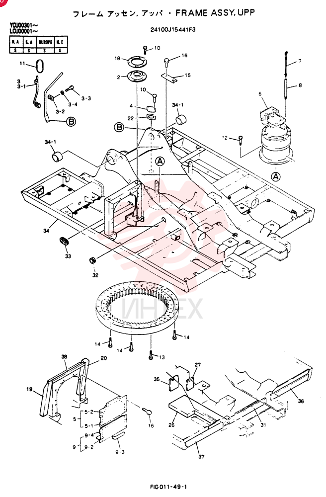 FRAME ASSY, UPP 24100J15441F3