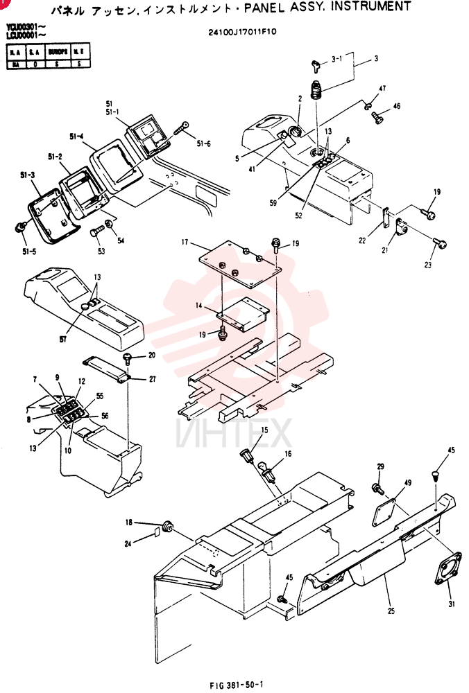 PANEL ASSY, INSTRUMENT 24100J17011F10