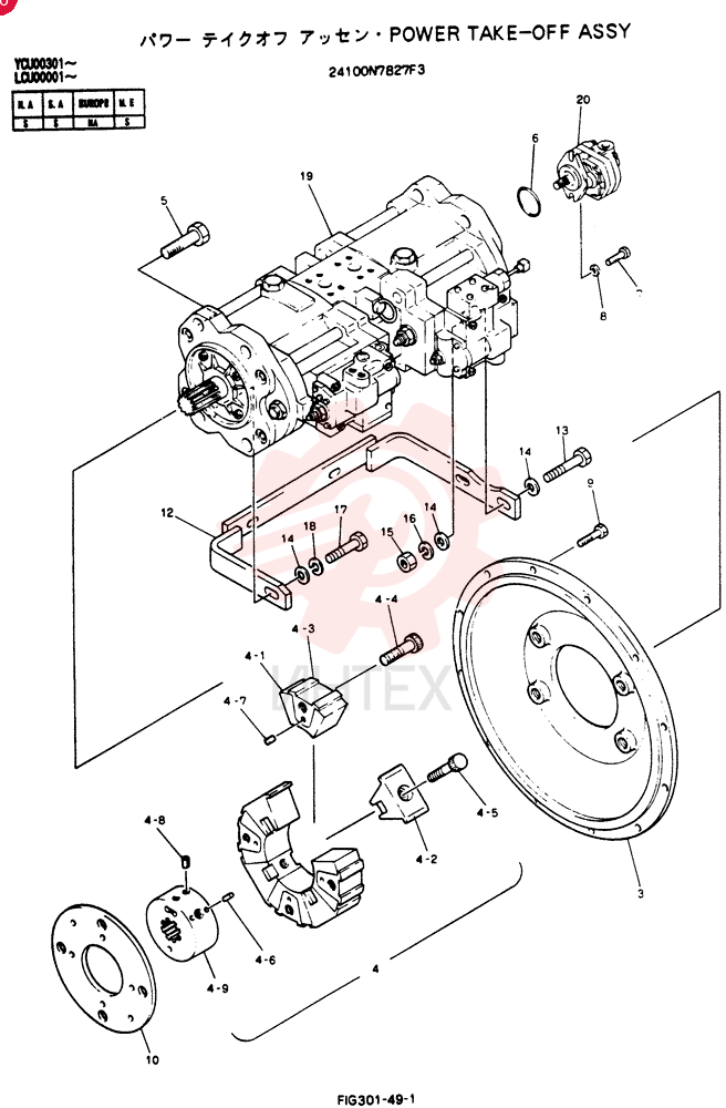 POWER TAKE-OFF ASSY 24100N7827F3