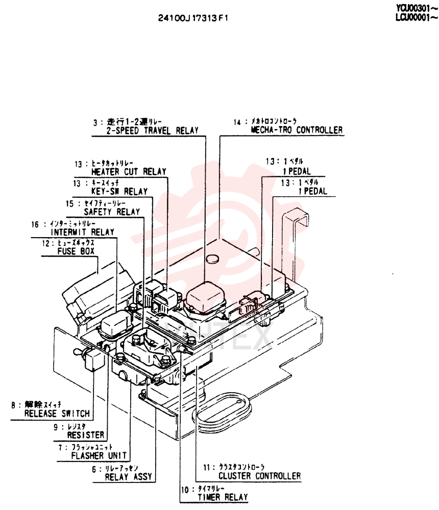 Схема (SK300) - MARK IV EXCAVATOR BTW LCU0001 - LCU0100 (1/95-12/99) 24100J17313F1 (1)