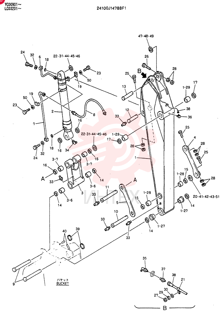 ARM ASSY, 3.14M 24100J14788F1