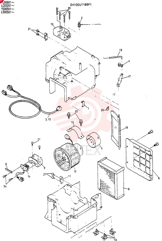 CASE ASSY 24100U1189F1