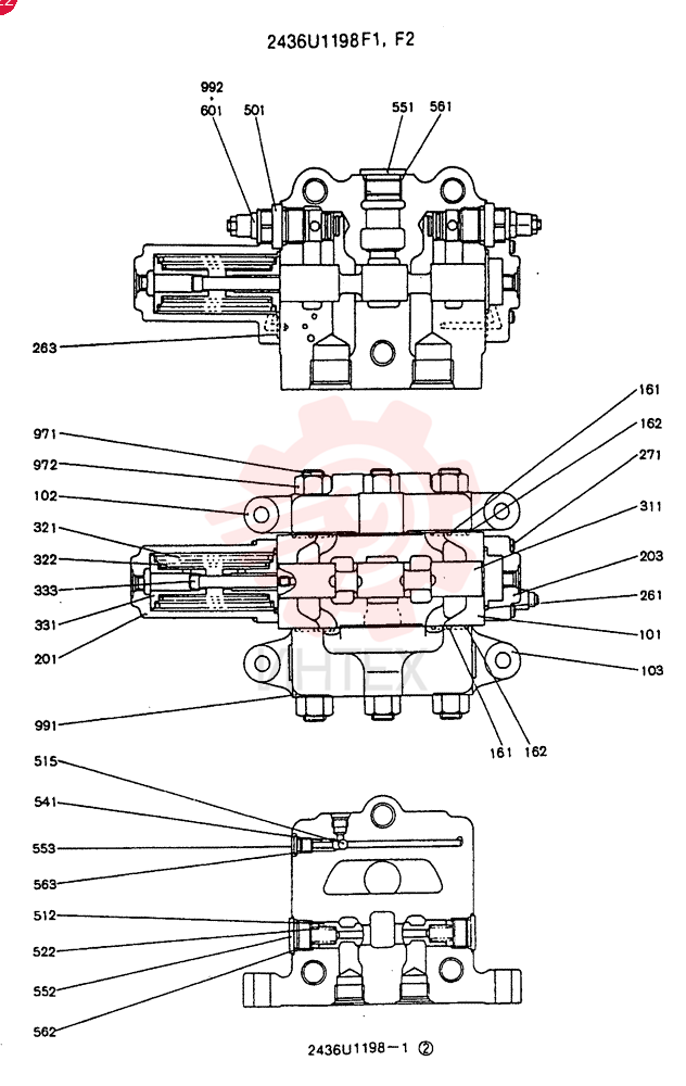 CONTROL VALVE 2436U1198F1