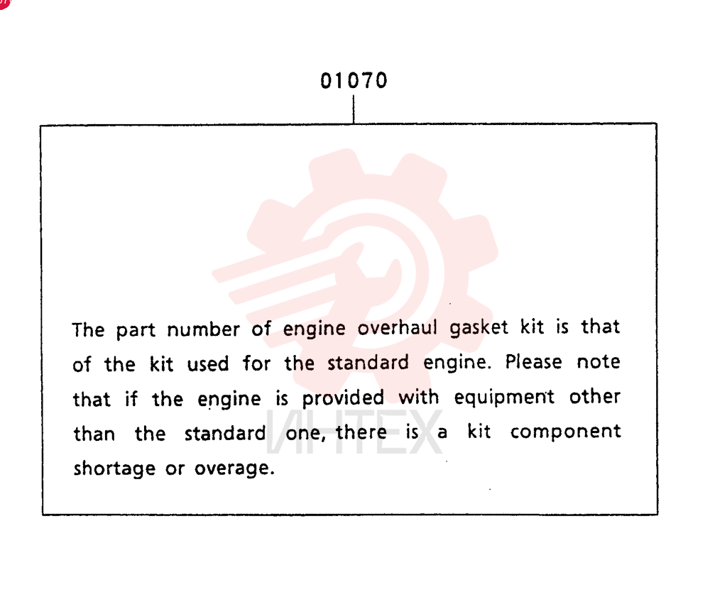 GASKET KIT VAME997088