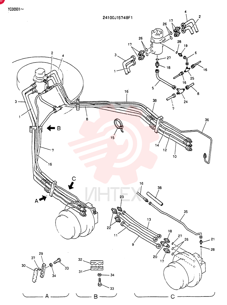 HYDR LINES,LOW 24100J15748F1