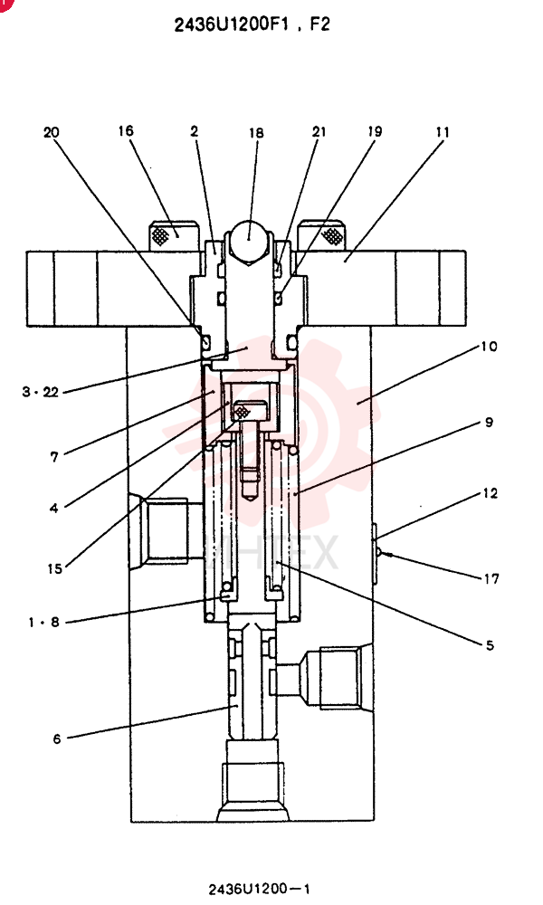 Схема (SK300LC-2) - MARK III EXCAVATOR ASN YC00901 (1/93-12/93) 2436U1200F1