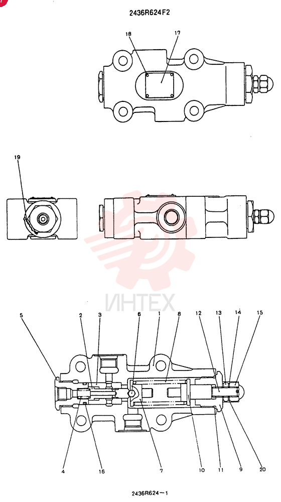 VALVE ASSY, REDUCING CONSISTS OF THE FOLLOWING PARTS 2436R624F2