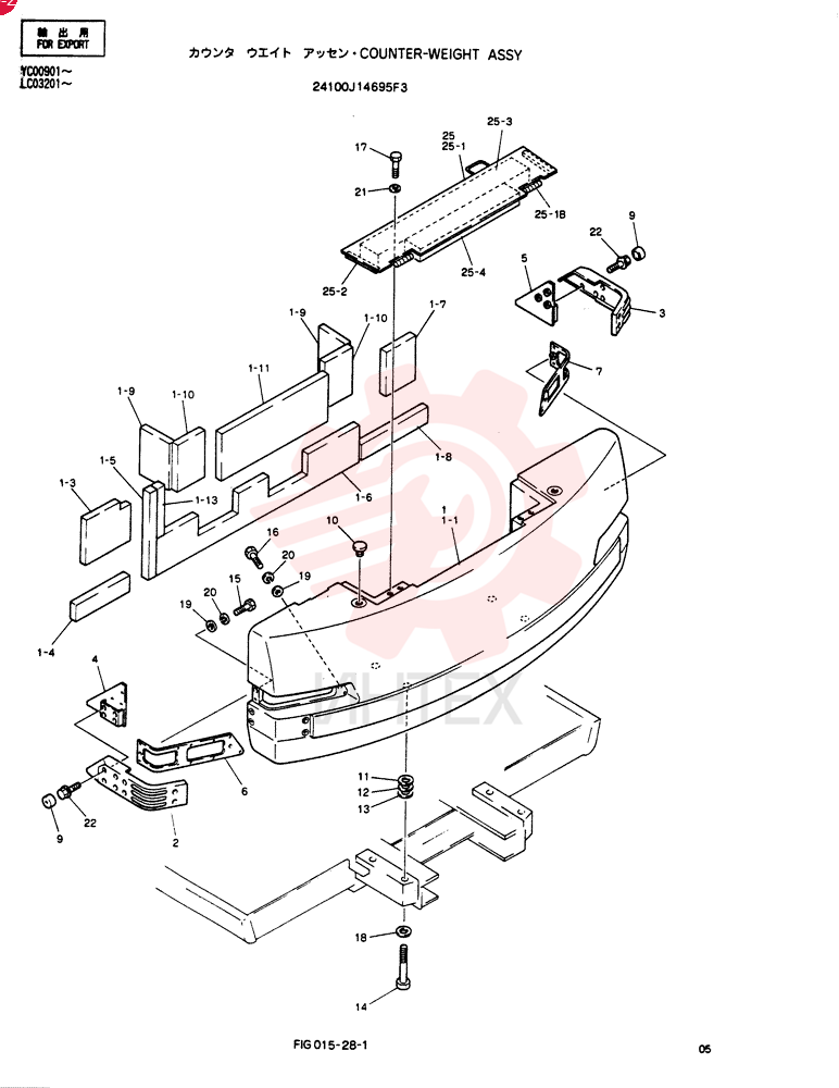COUNTER-WEIGHT ASSY 24100J14695F3
