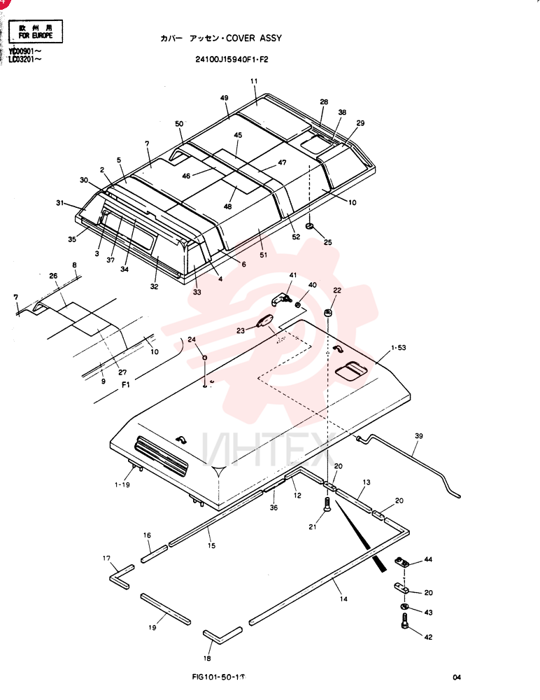 COVER ASSY, APPLICABLE: YC00901-00985 LC03201-03488