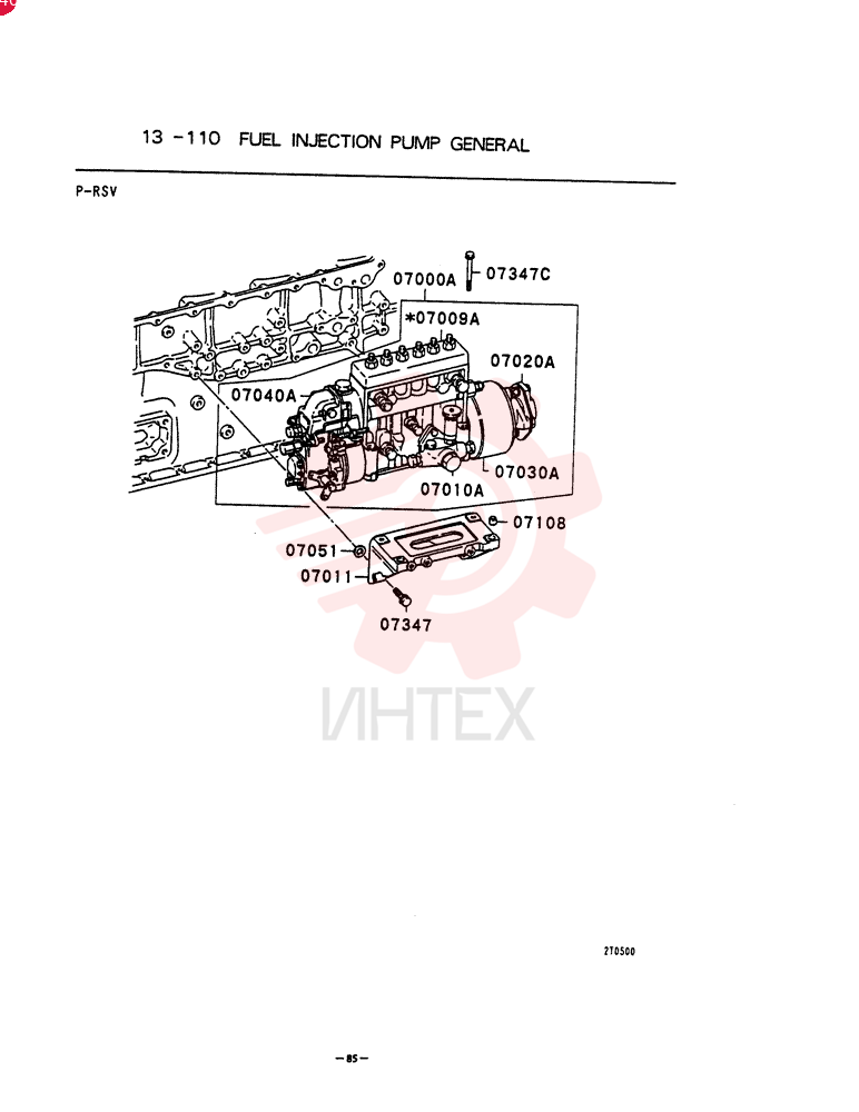 FUEL INJECTION PUMP VAME157577