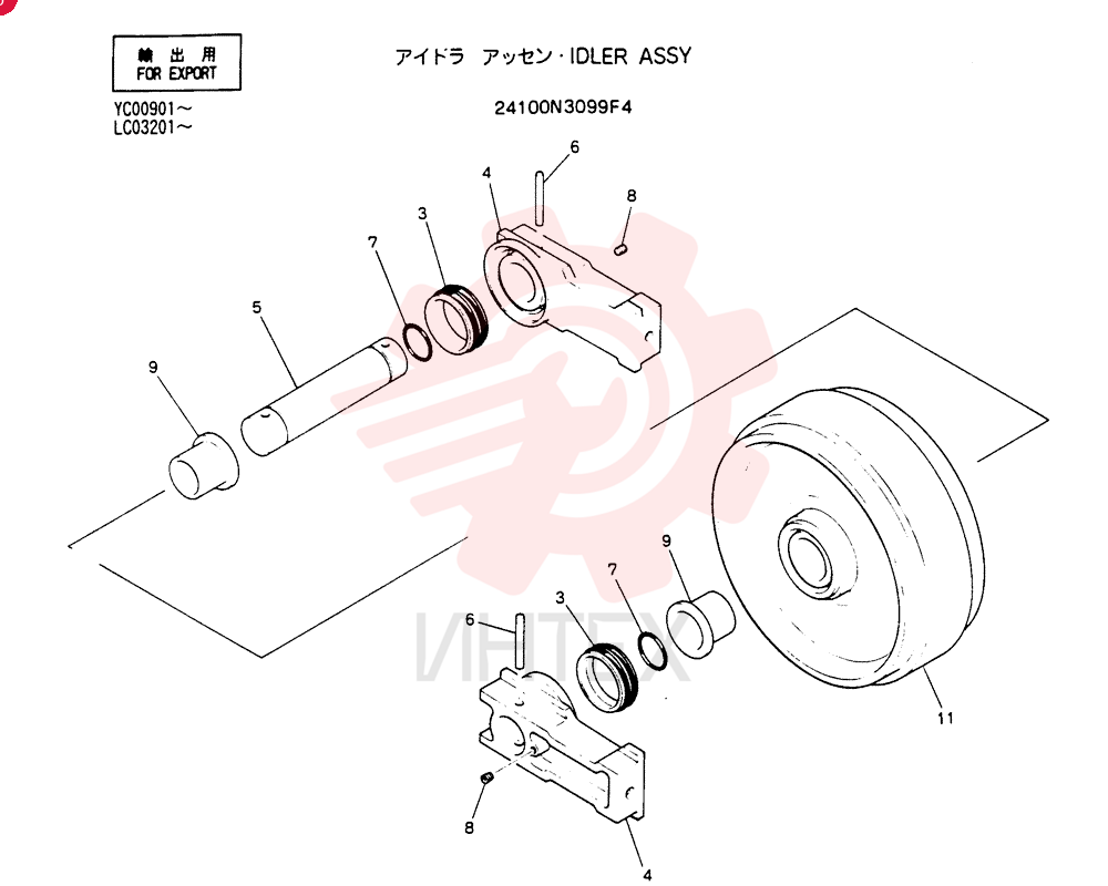 IDLER WHEEL 24100N3099F4