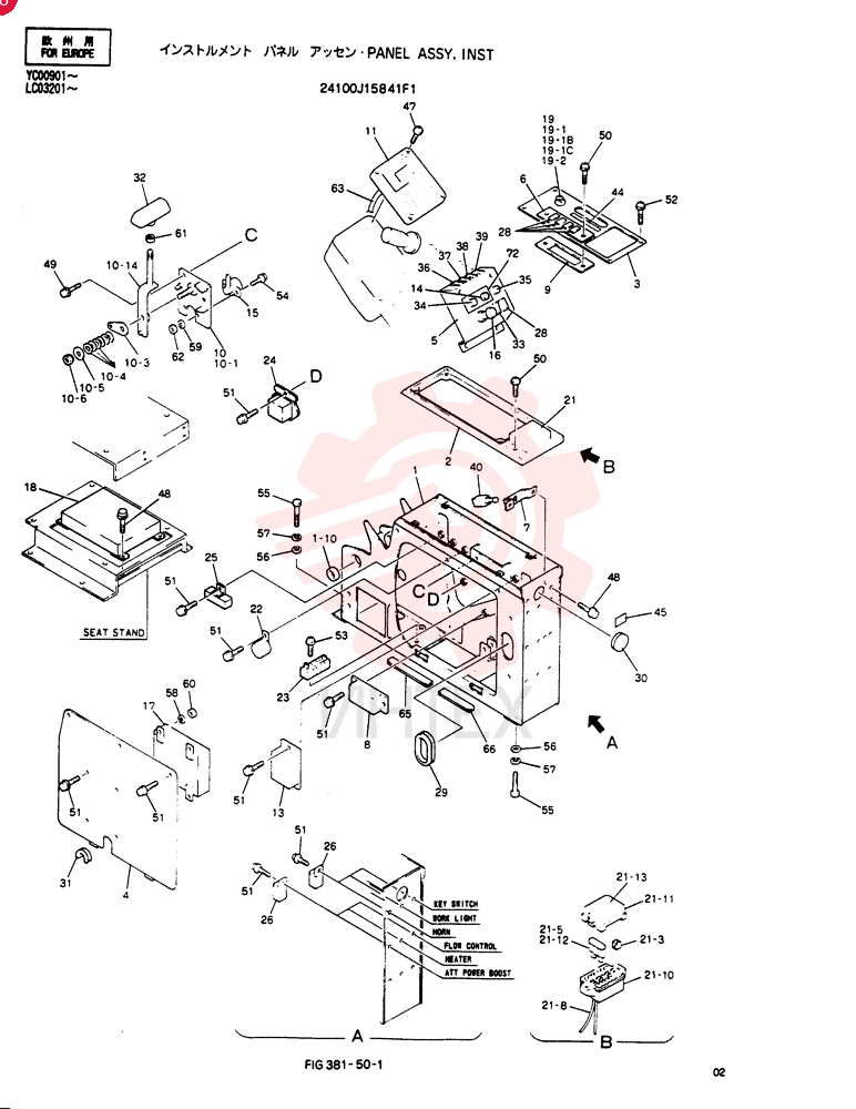 PANEL ASSY, INST 24100J15841F1