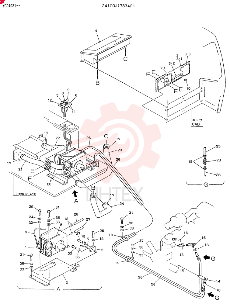 HEATER & DEFROSTER 24100J17334F1