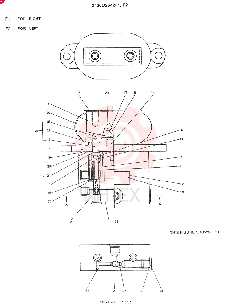 HYDRAULIC VALVE 2436U2642F1