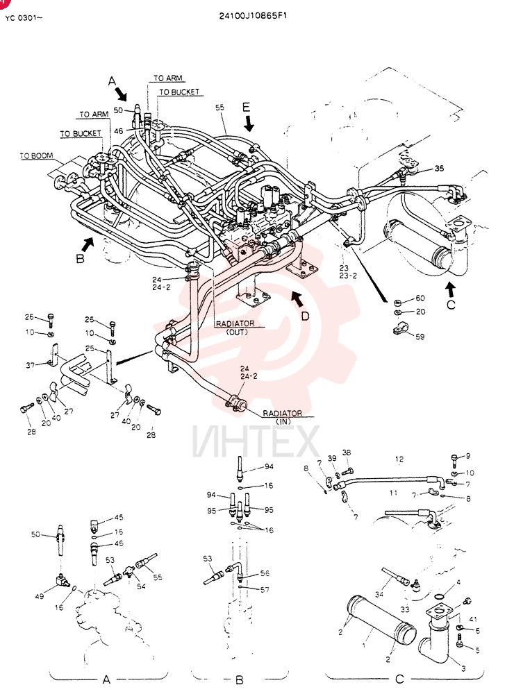 HYDR LINES, UPP 24100J10865F1 (1)
