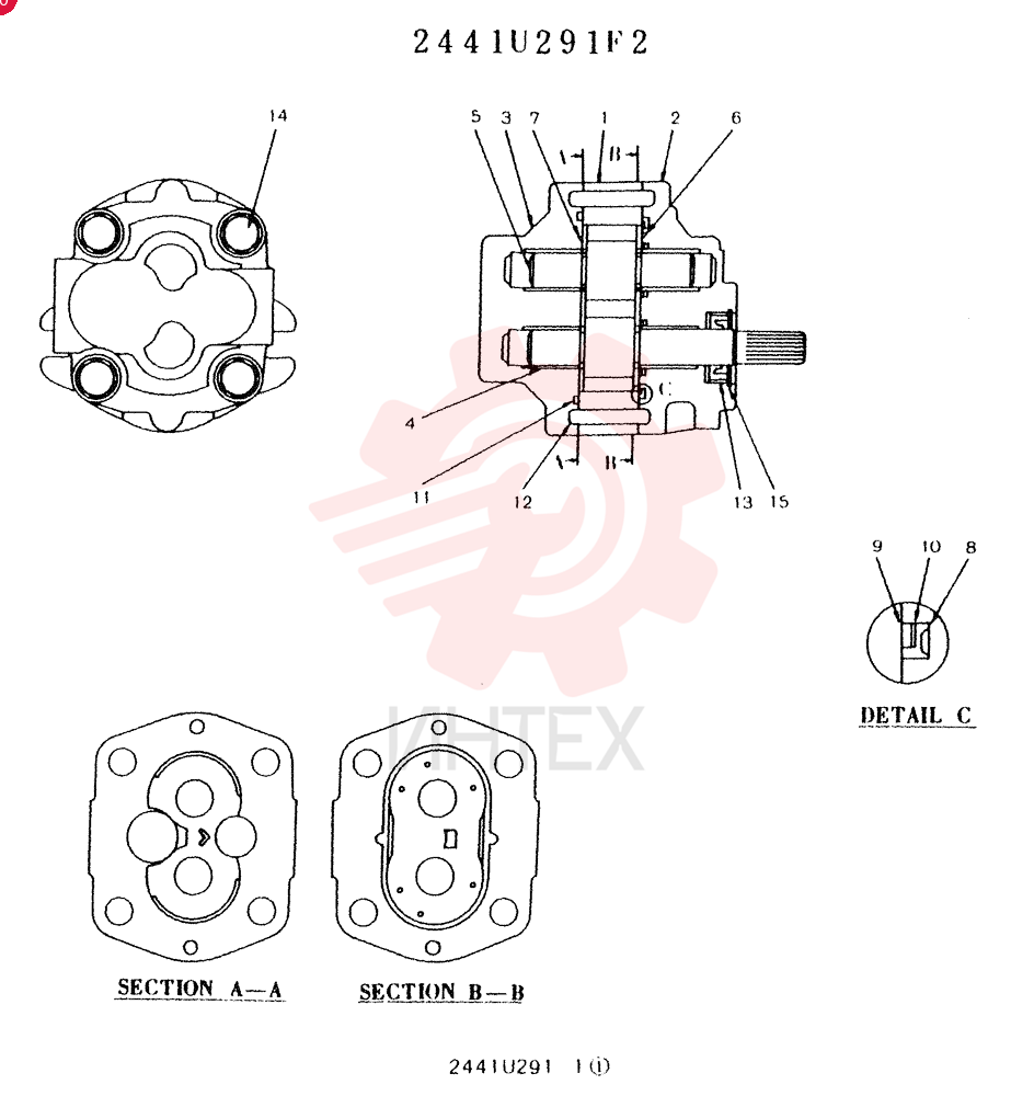 HYDRAULIC PUMP 2441U291F2