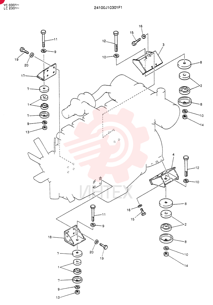 MOUNT, ENGINE 24100J10301F1