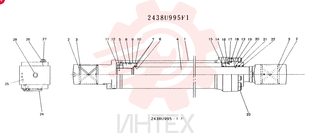 Схема (SK300LC) - MARK III EXCAVATOR ASN YC0738-0815 (1/93-12/93) 2438U995F1