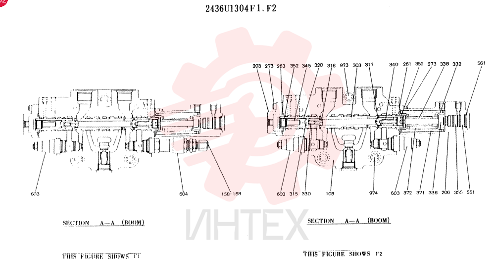 Схема (SK300LC) - MARK III EXCAVATOR ASN YC0738-0815 (1/93-12/93) 2436U1304F1 (2)