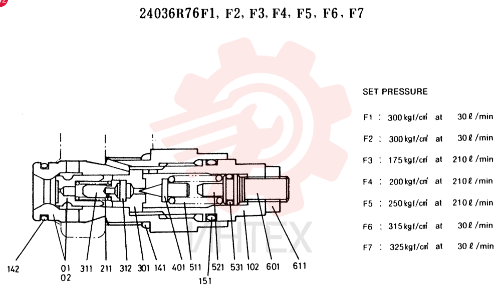 VALVE PRESSURE RELIE 24036R76F1