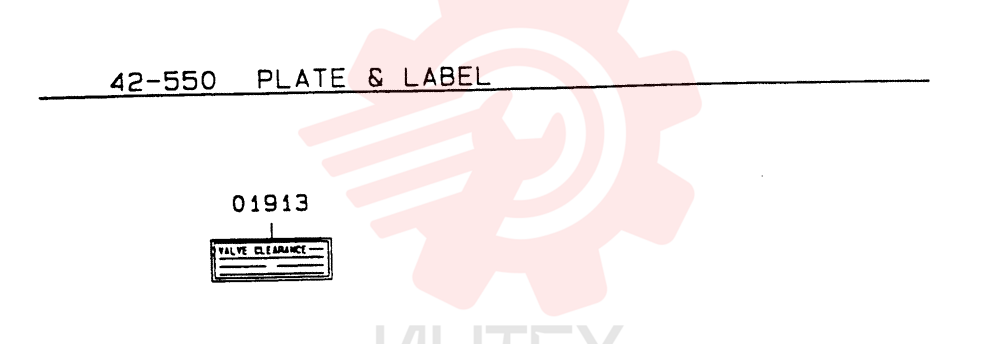PLATE VALVE CLEARANCE CAUTION, 6D221  9107.1, Serial Range: -9308.3