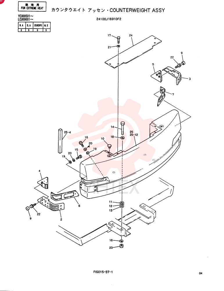 COUNTERWEIGHT ASSY 24100J16910F2