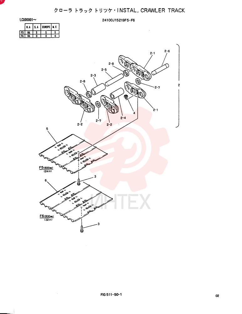 INSTAL, CRAWLER TRACK 24100J15219F5
