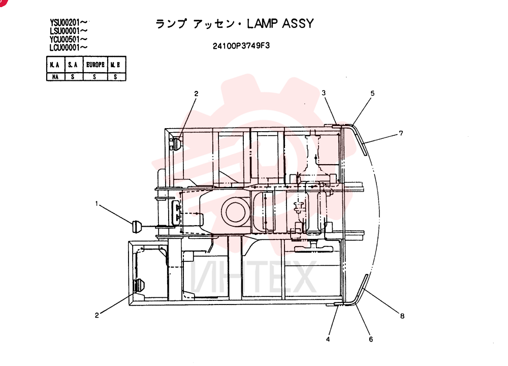 LAMP ASSY 24100P3749F3