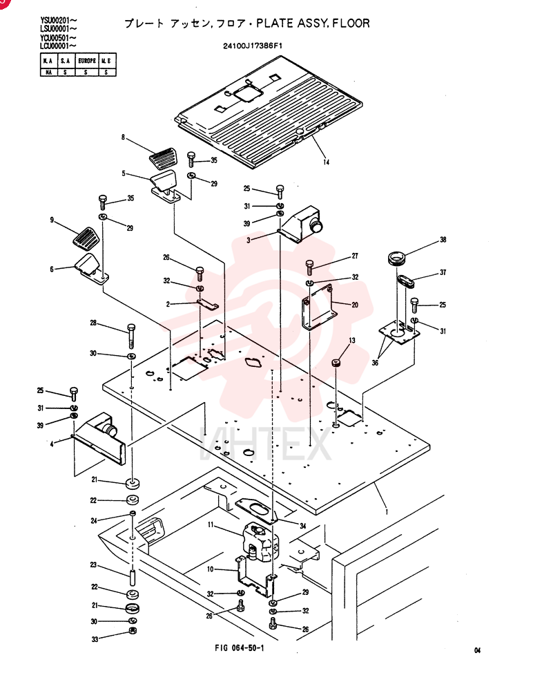 PLATE ASSY, FLOOR 24100J17386F1