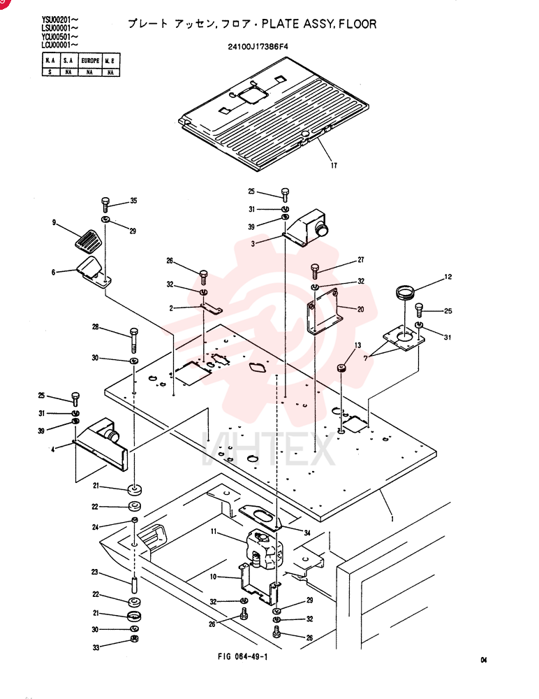PLATE ASSY, FLOOR 24100J17386F4