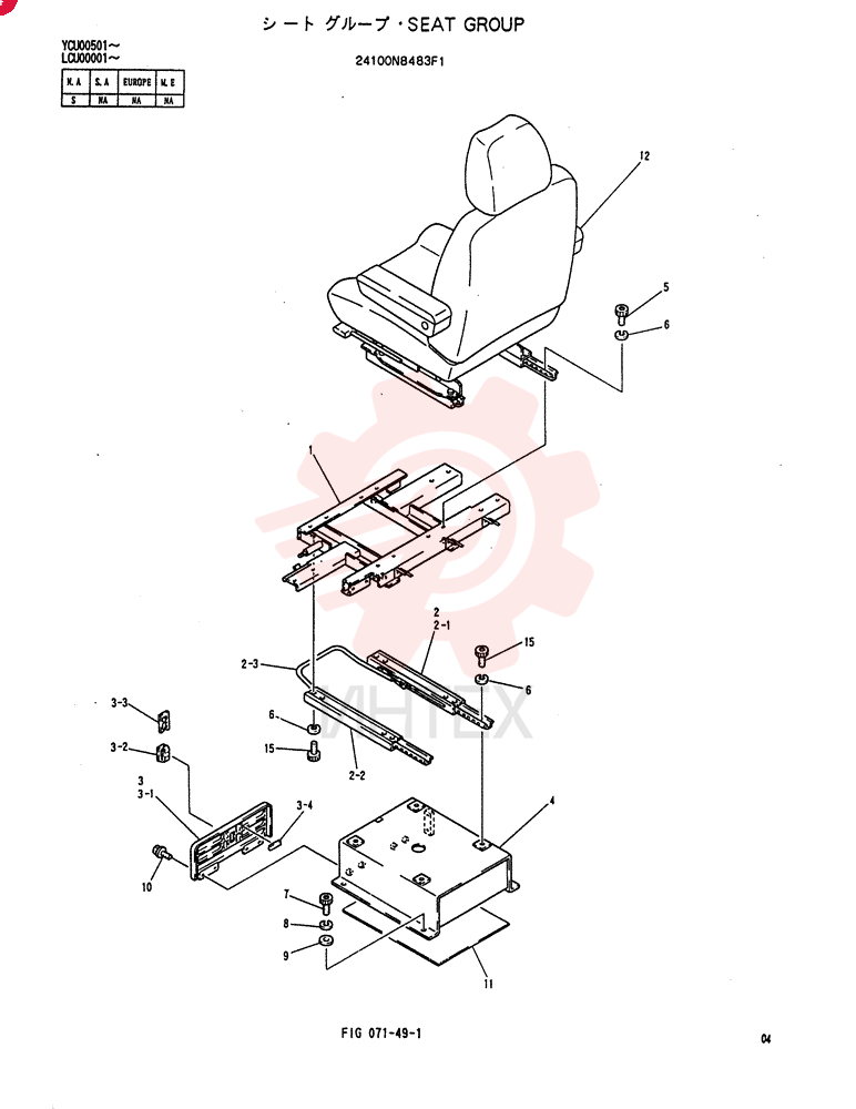 SEAT GROUP 24100N8483F1