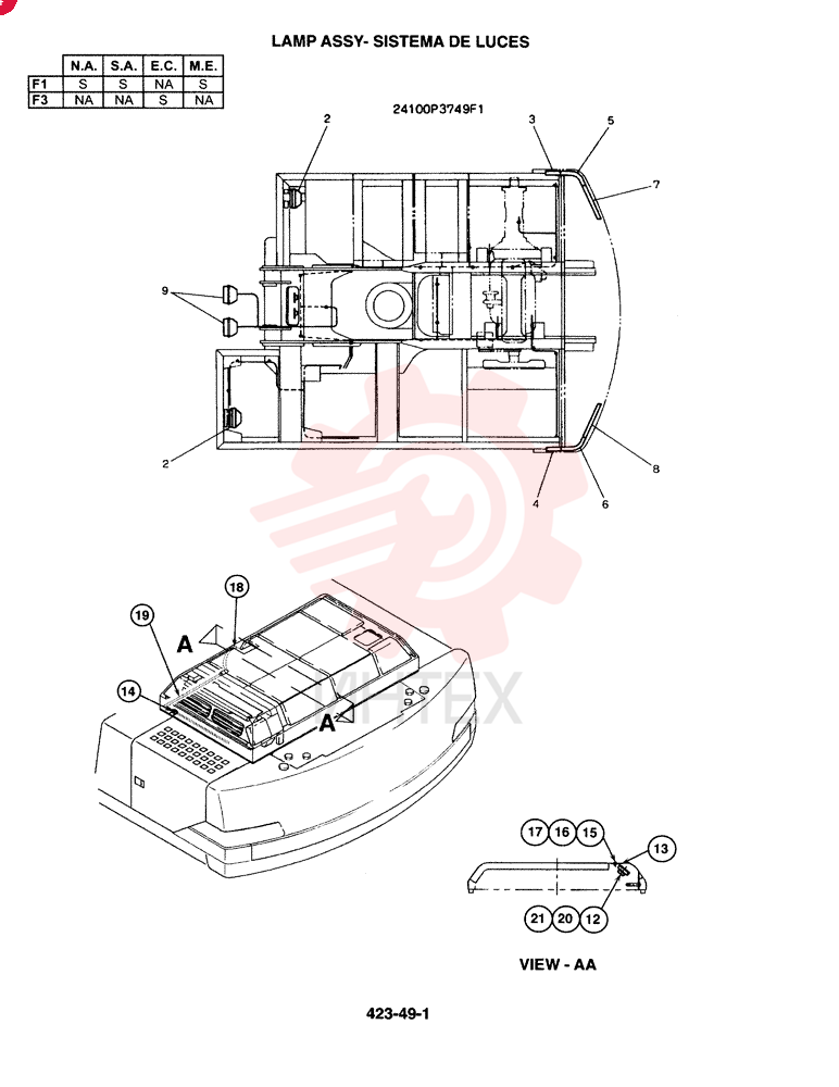 LAMP ASSY 24100P3749F1