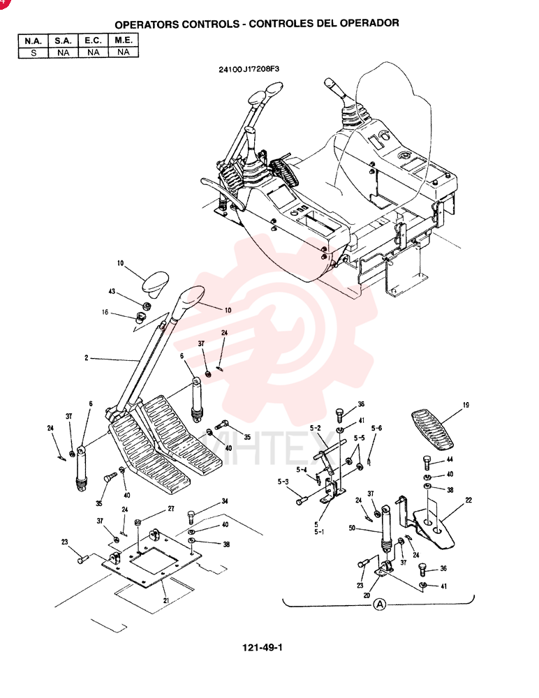 LEVER ASSY, CONTR, SEE FIGURE 201-49