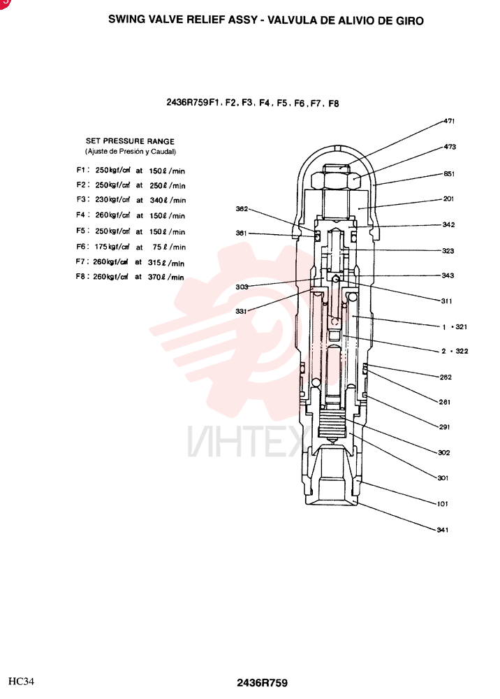 VALVE PRESSURE RELIE 2436R759F1