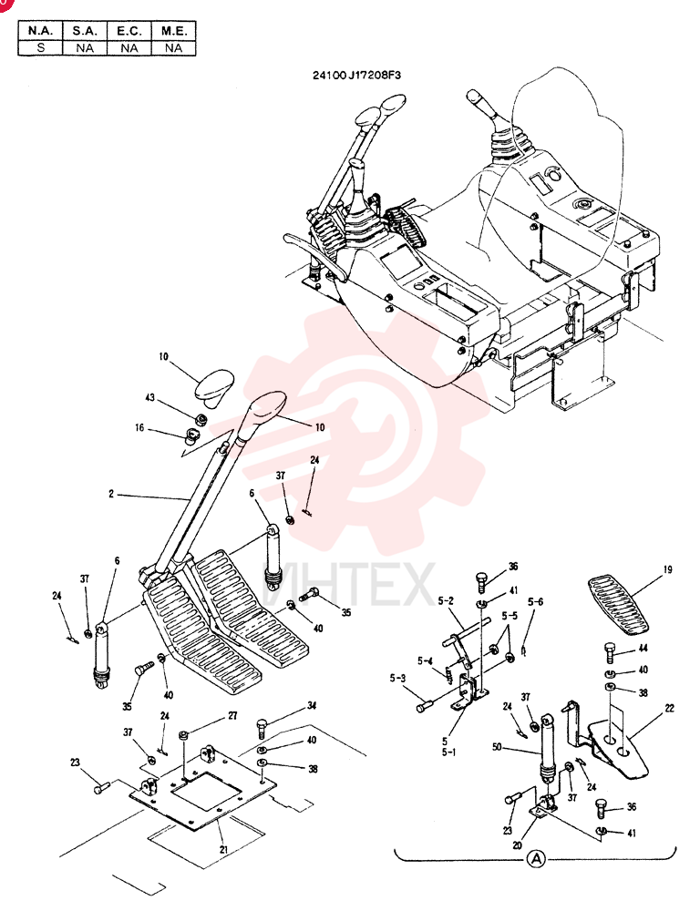 LEVER ASSY, CONTR(SEE.FIG.03-012) 24100P4480F2 (2)